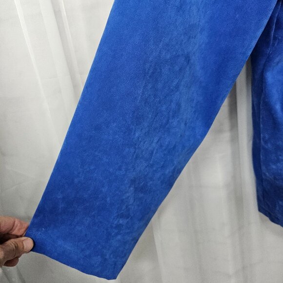 Vintage Great Cavalier Jacket Blue Embroidered Retro Boho M - Picture 4 of 8